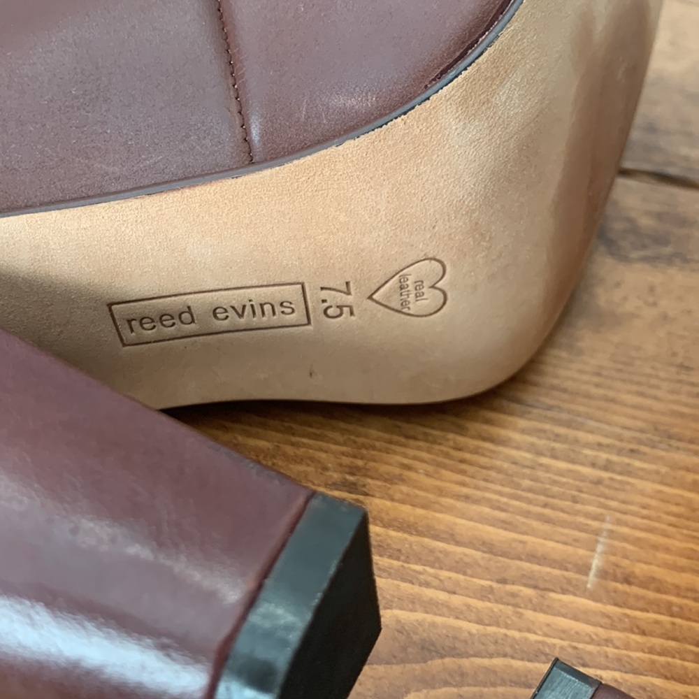 Anthropologie reedevins leather HEELS size 7.5 - Picture 9 of 10